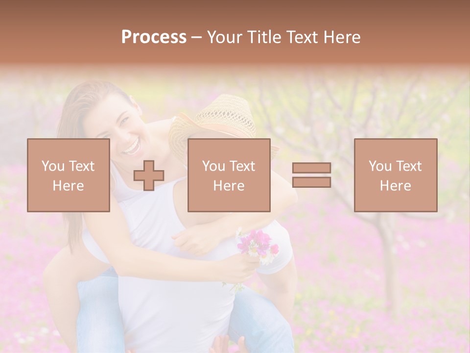 Pink Bouquet Park PowerPoint Template