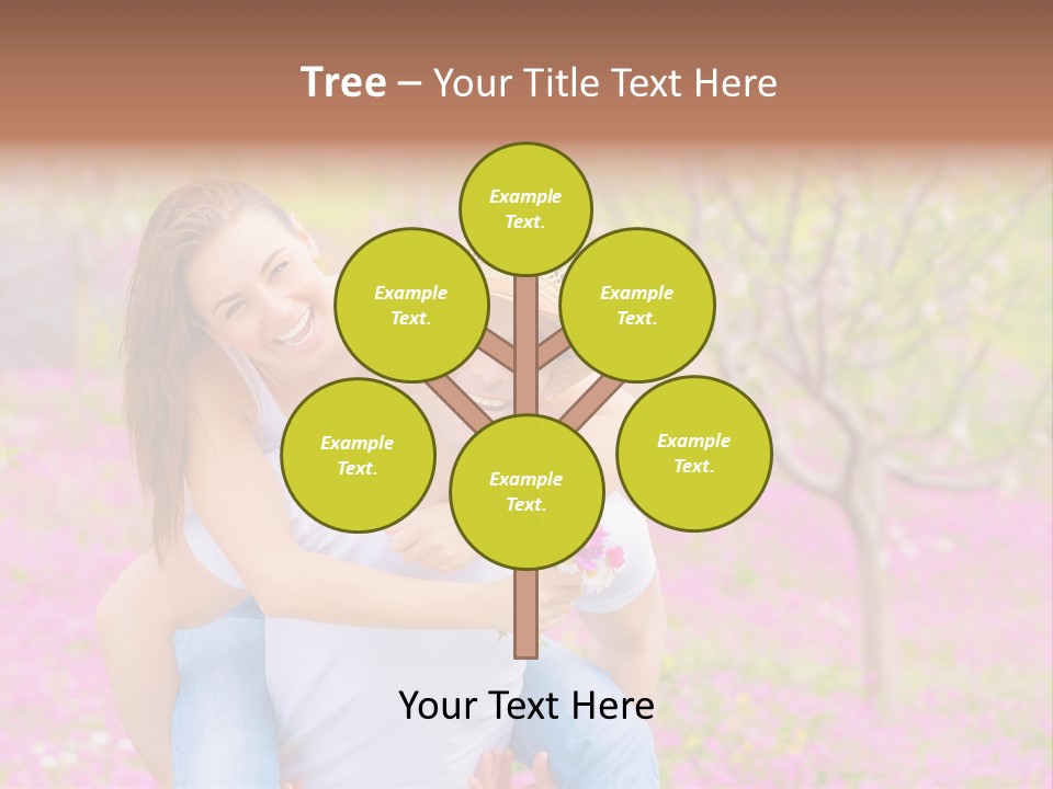 Pink Bouquet Park PowerPoint Template