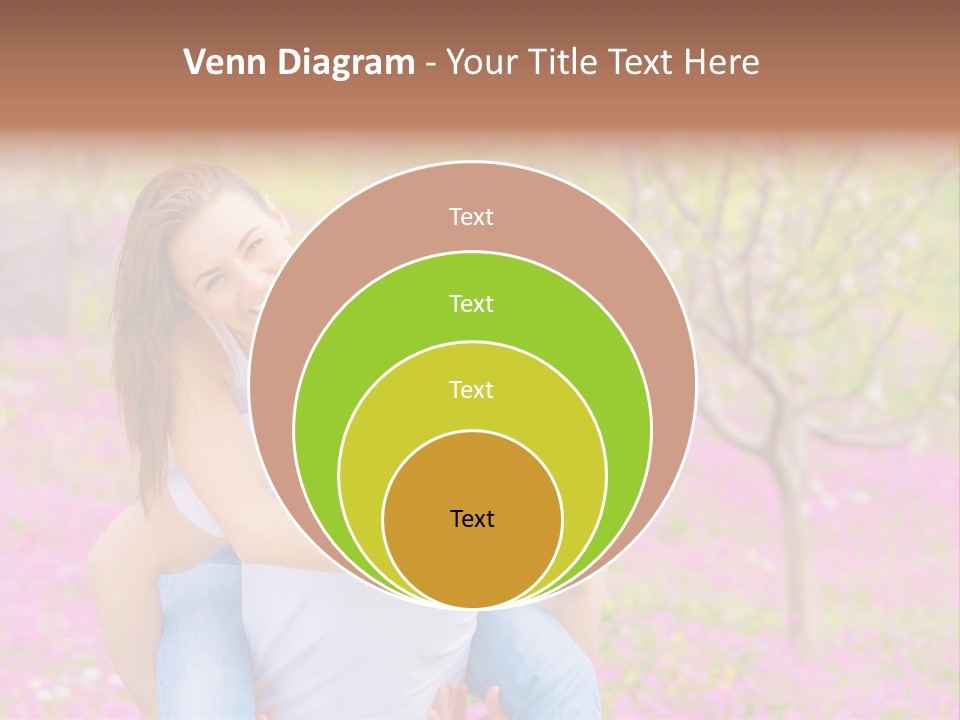 Pink Bouquet Park PowerPoint Template