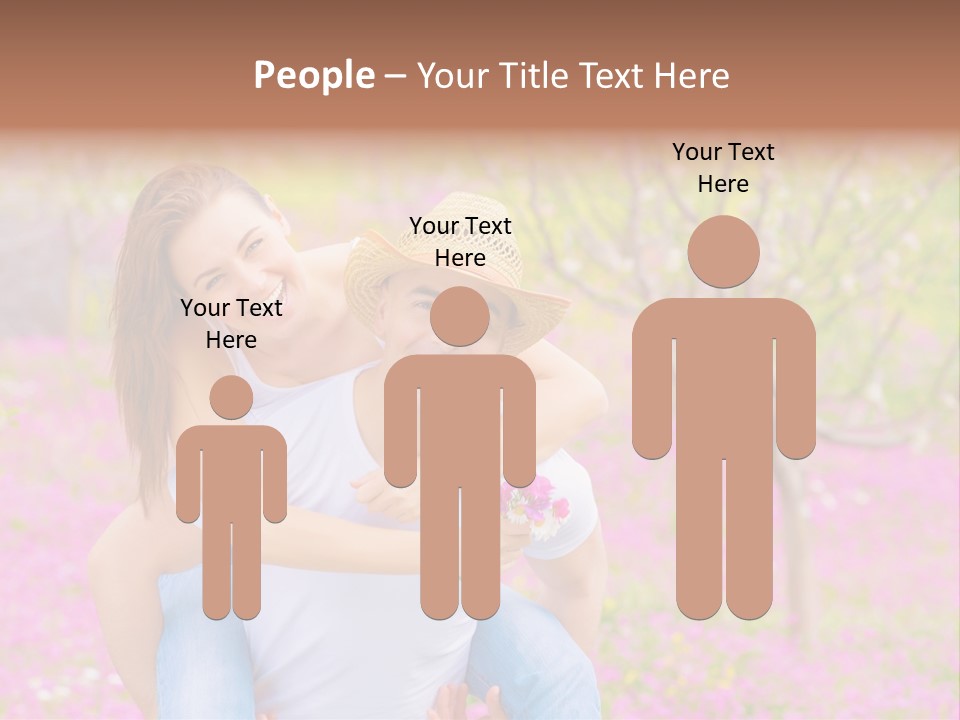 Pink Bouquet Park PowerPoint Template