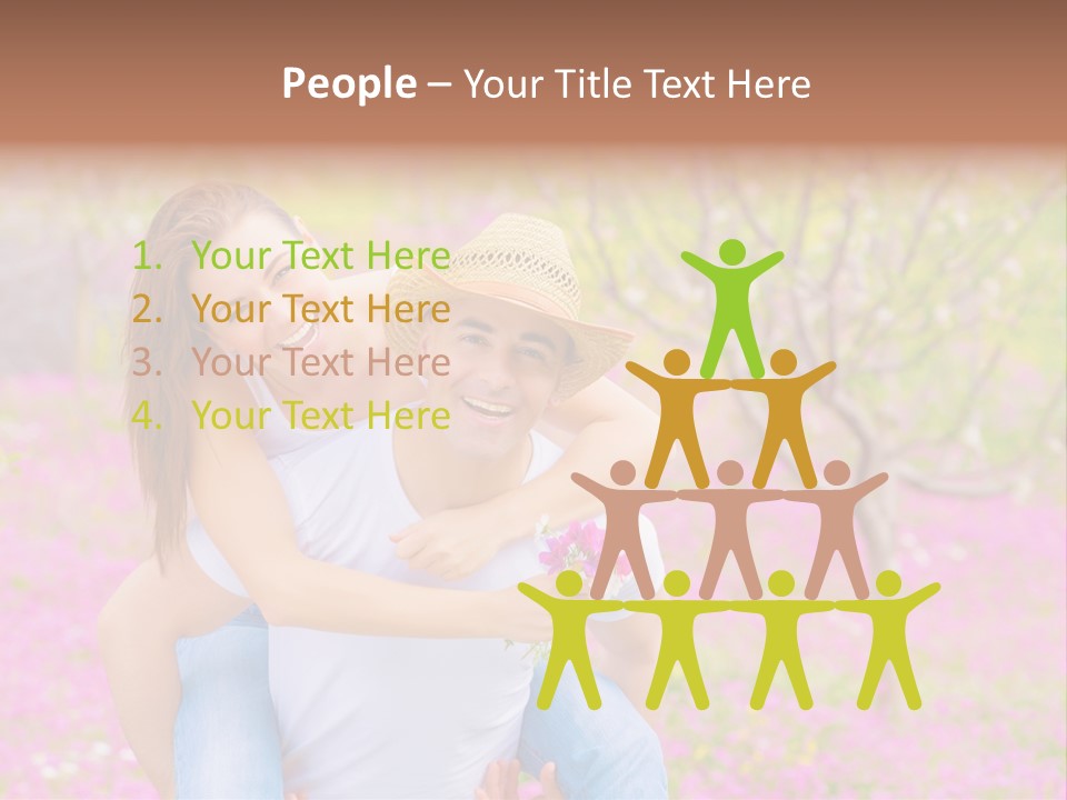 Pink Bouquet Park PowerPoint Template