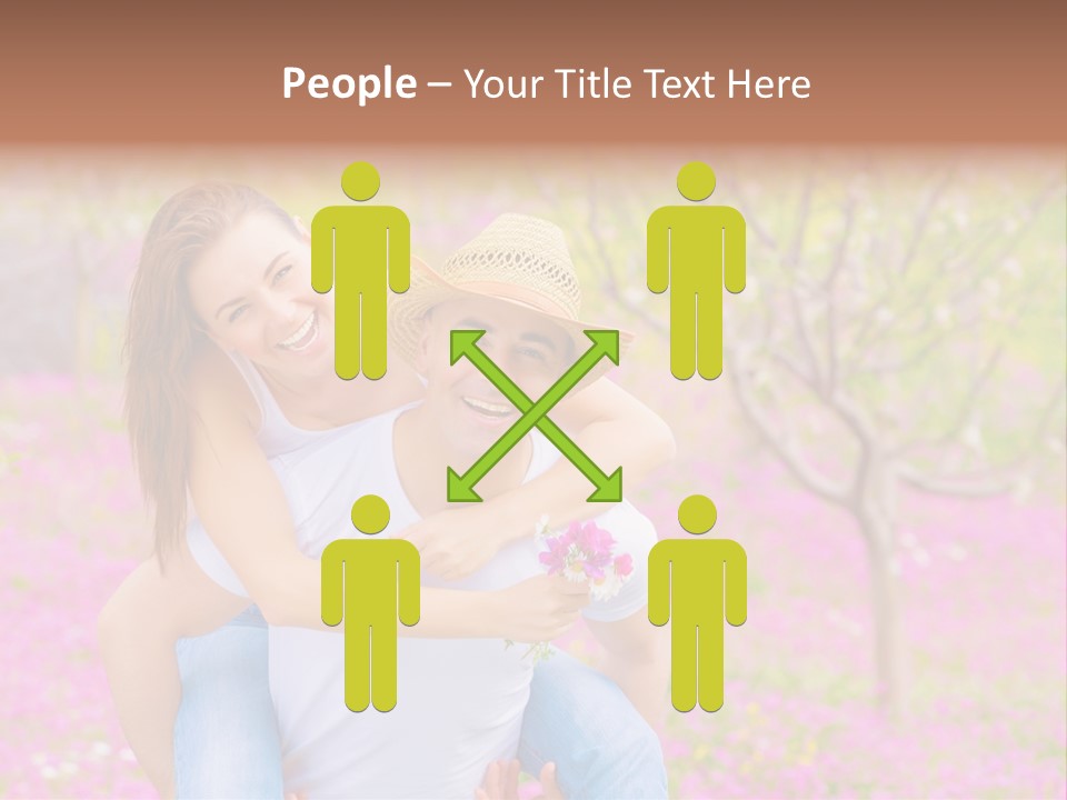 Pink Bouquet Park PowerPoint Template