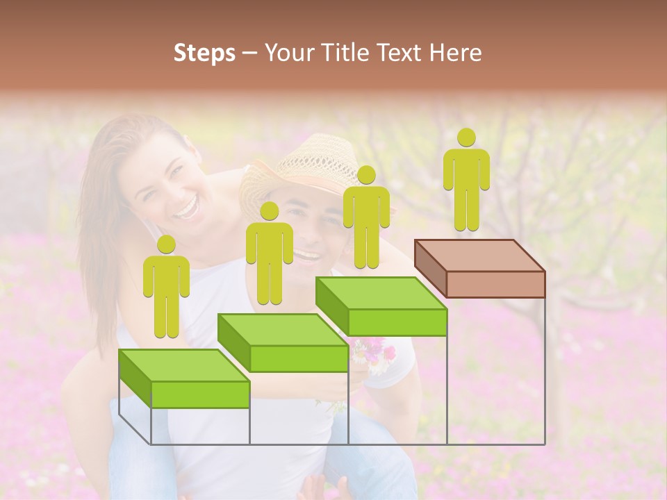 Pink Bouquet Park PowerPoint Template