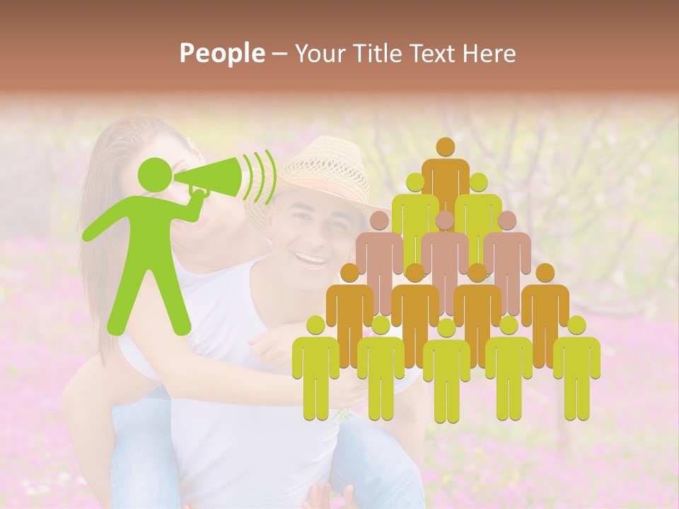 Pink Bouquet Park PowerPoint Template