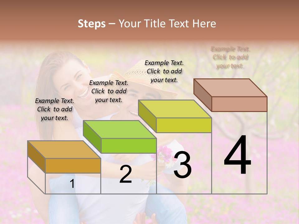 Pink Bouquet Park PowerPoint Template