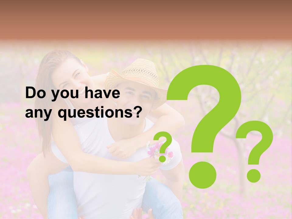 Pink Bouquet Park PowerPoint Template