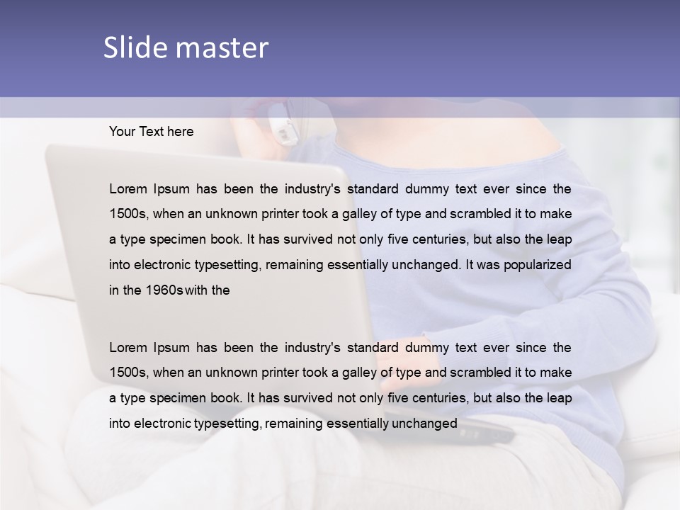 Browsing Blond Window PowerPoint Template