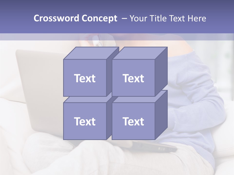 Browsing Blond Window PowerPoint Template