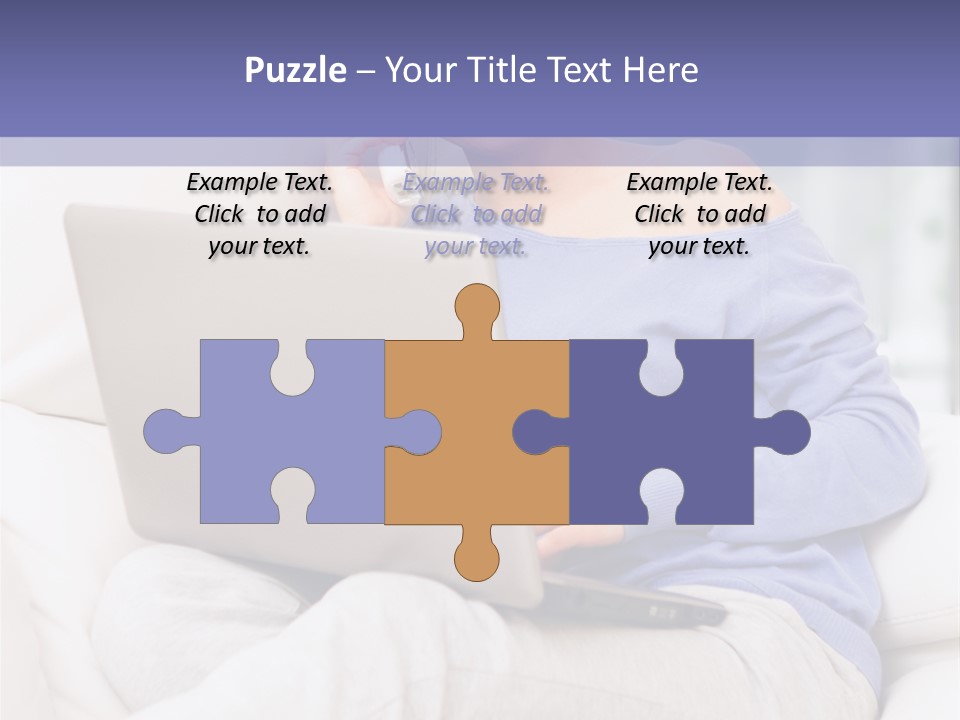 Browsing Blond Window PowerPoint Template