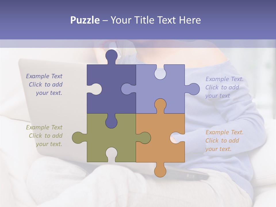 Browsing Blond Window PowerPoint Template