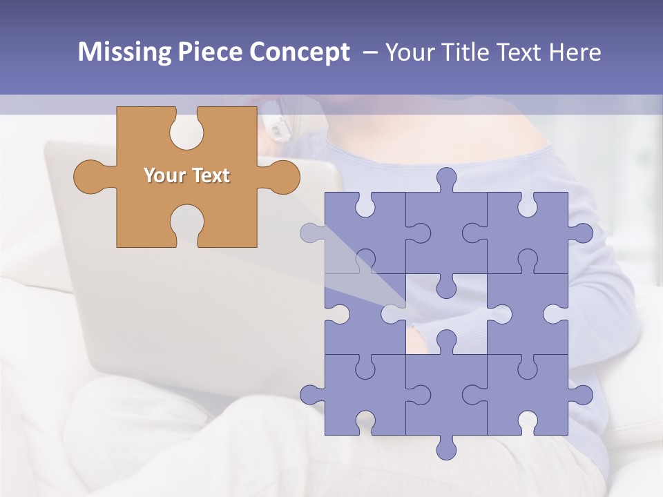 Browsing Blond Window PowerPoint Template