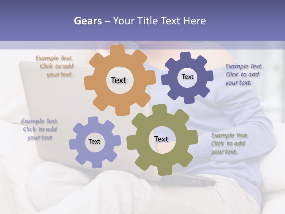 Browsing Blond Window PowerPoint Template