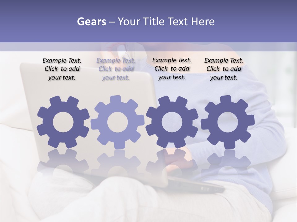 Browsing Blond Window PowerPoint Template