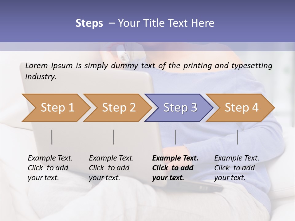 Browsing Blond Window PowerPoint Template
