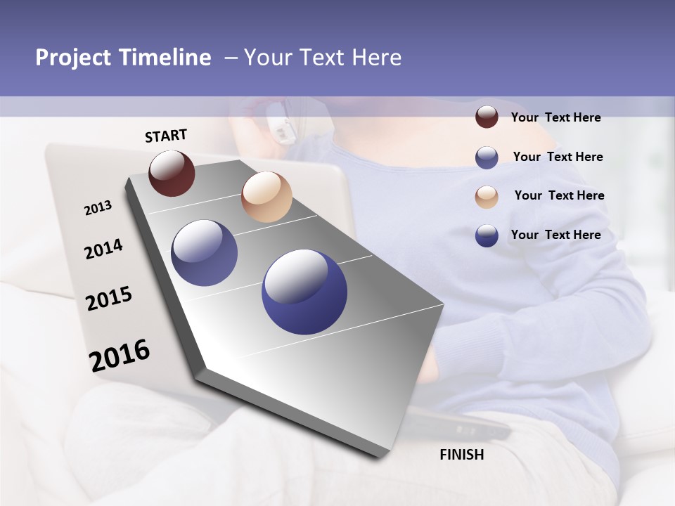Browsing Blond Window PowerPoint Template