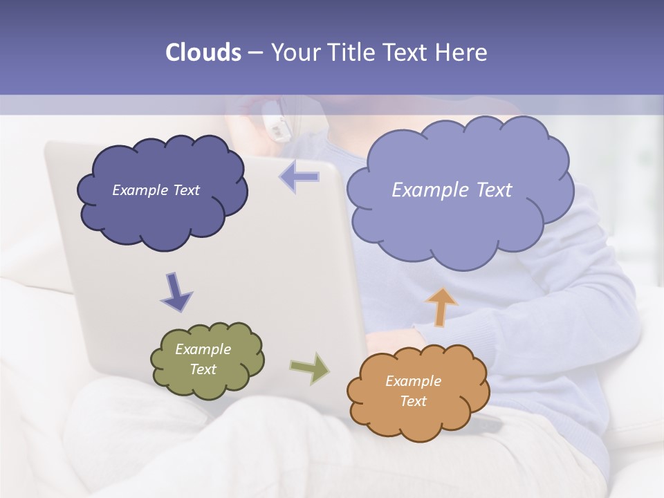 Browsing Blond Window PowerPoint Template