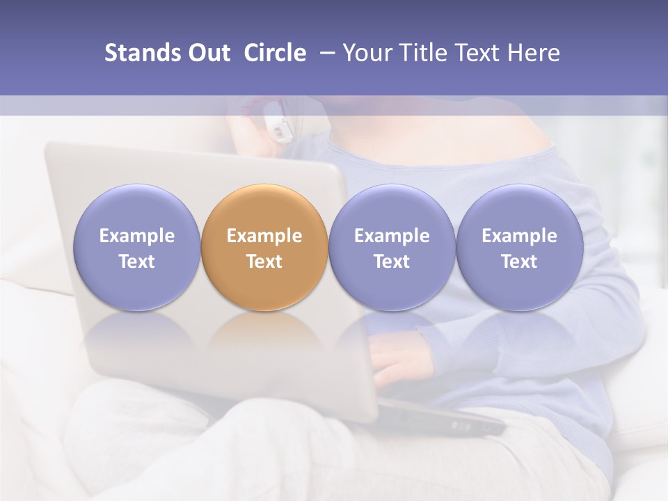 Browsing Blond Window PowerPoint Template