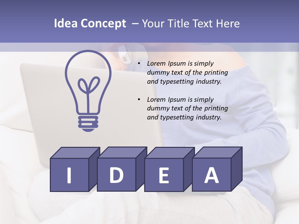 Browsing Blond Window PowerPoint Template