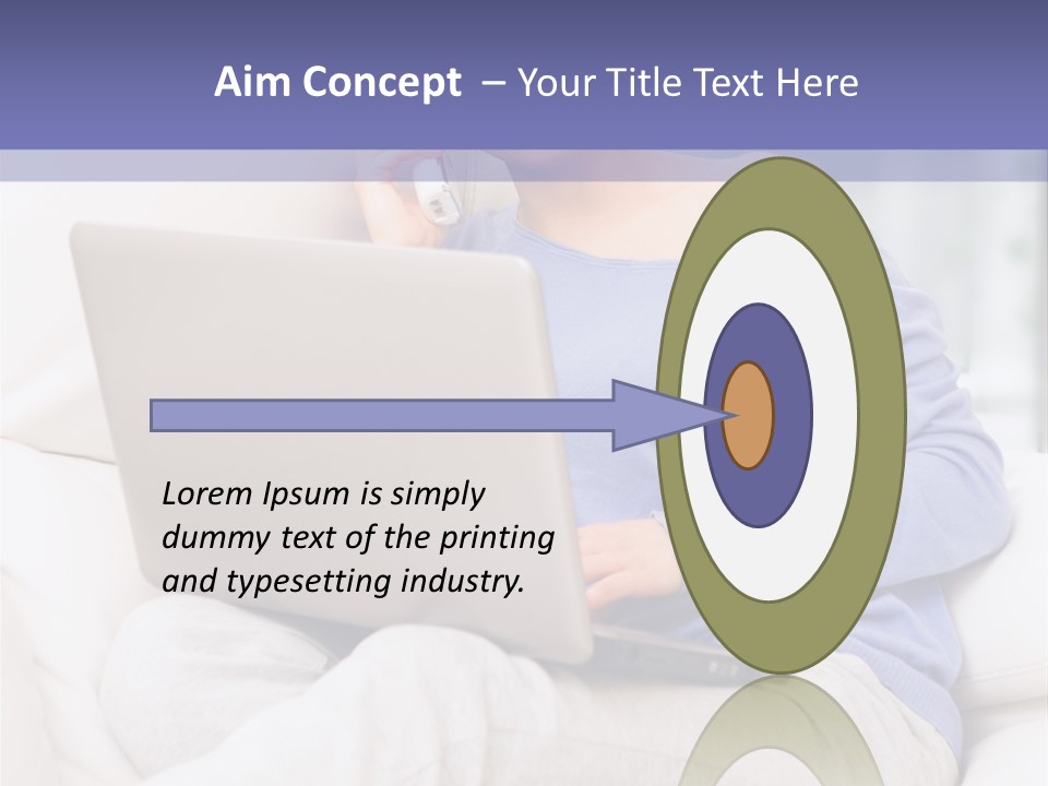 Browsing Blond Window PowerPoint Template