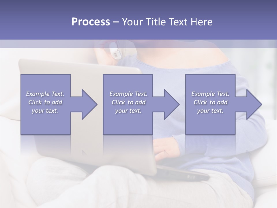 Browsing Blond Window PowerPoint Template