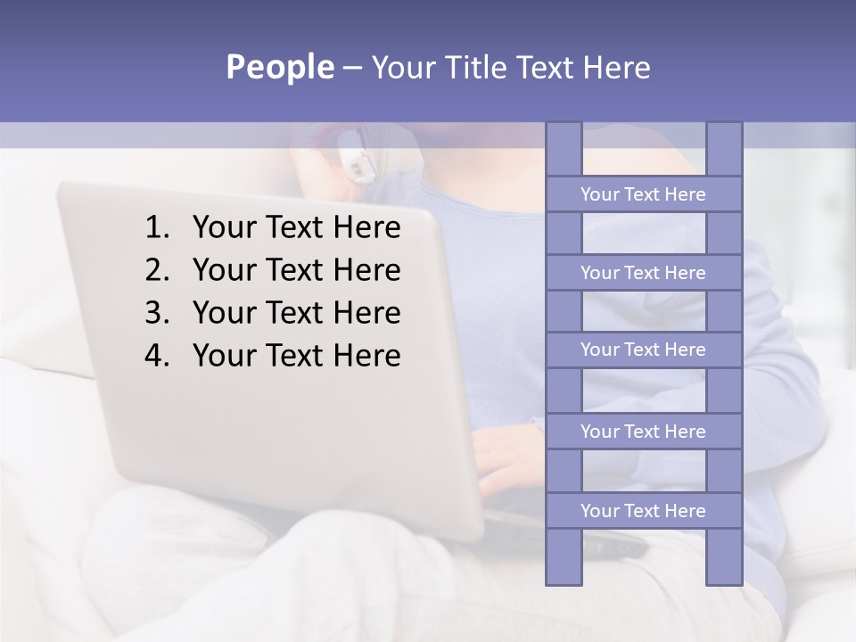 Browsing Blond Window PowerPoint Template