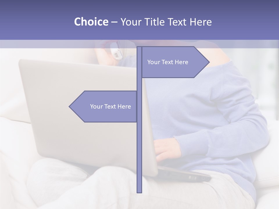 Browsing Blond Window PowerPoint Template
