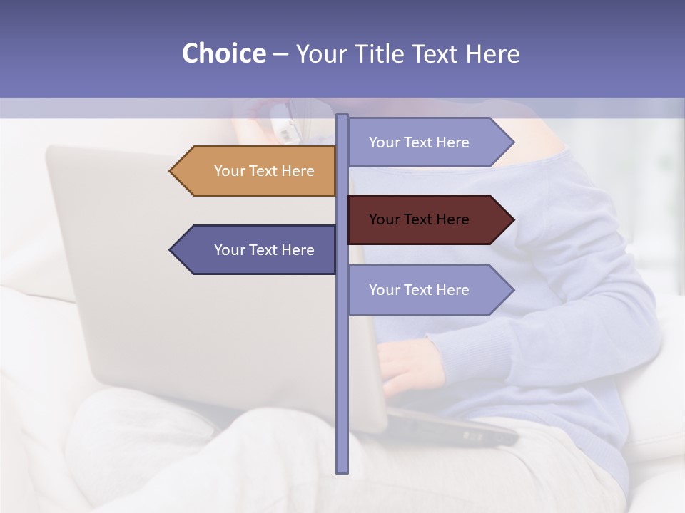 Browsing Blond Window PowerPoint Template