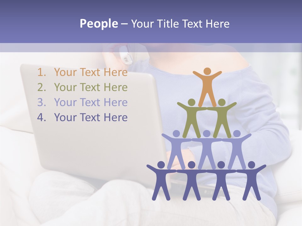 Browsing Blond Window PowerPoint Template