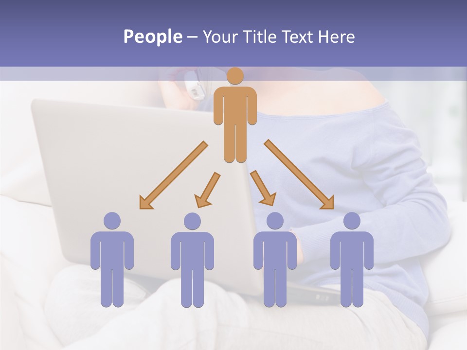 Browsing Blond Window PowerPoint Template