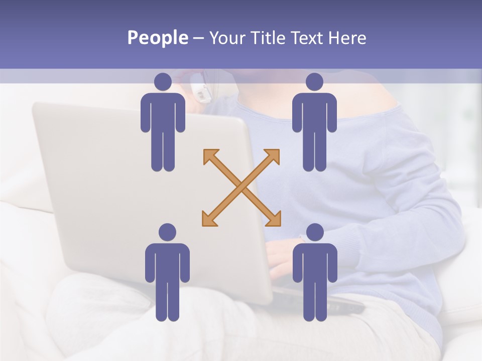 Browsing Blond Window PowerPoint Template