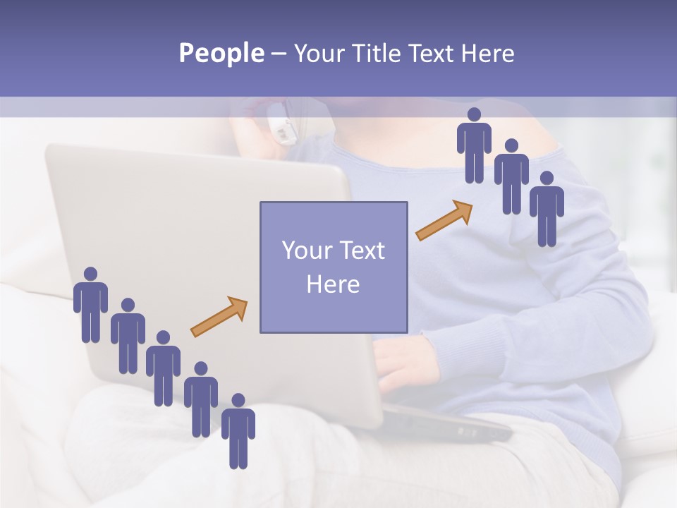 Browsing Blond Window PowerPoint Template