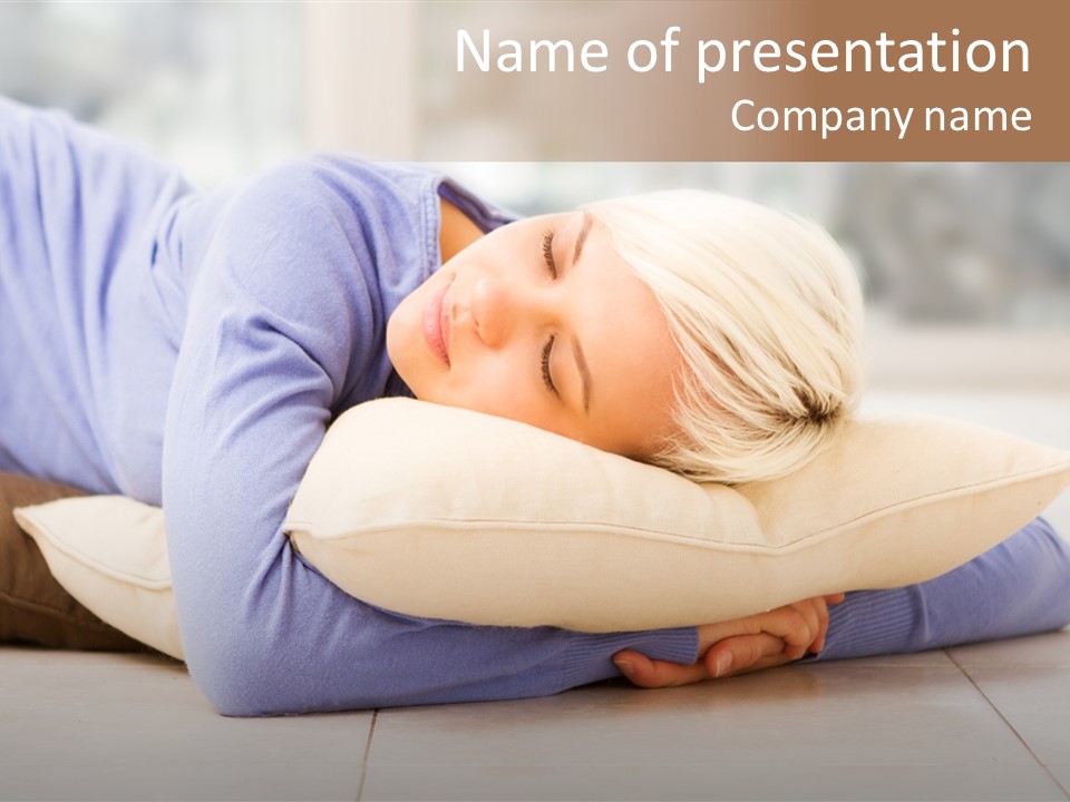 Pretty Gorgeous Sleep PowerPoint Template