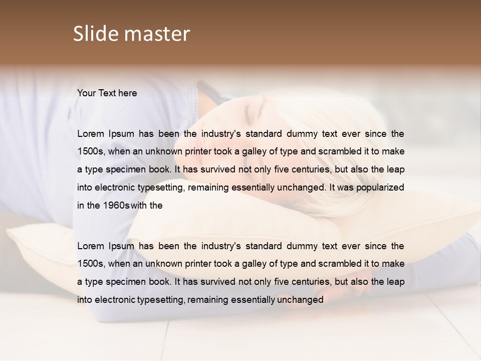 Pretty Gorgeous Sleep PowerPoint Template