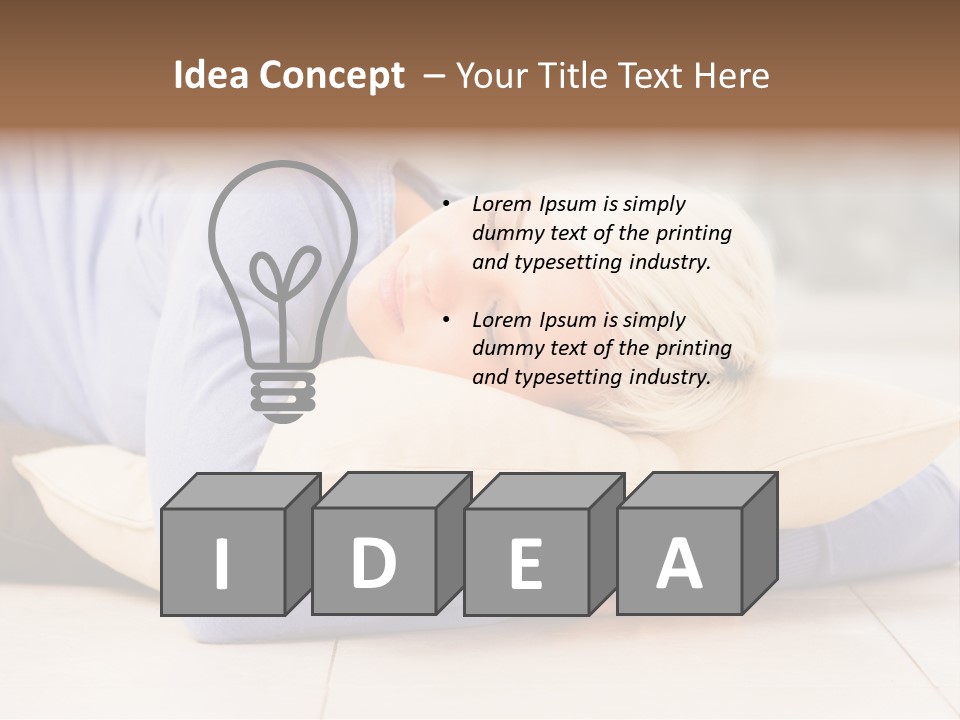 Pretty Gorgeous Sleep PowerPoint Template