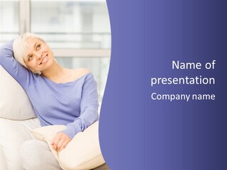 Lady Pretty Caucasian PowerPoint Template