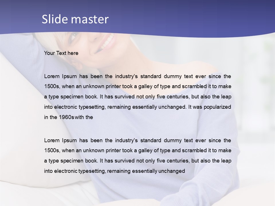 Lady Pretty Caucasian PowerPoint Template