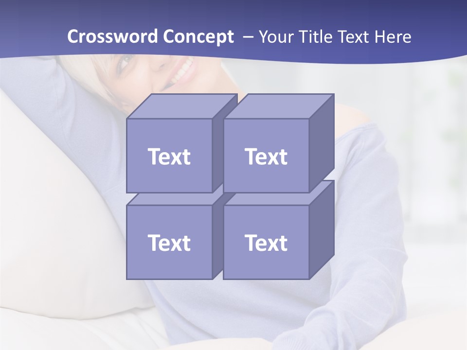 Lady Pretty Caucasian PowerPoint Template