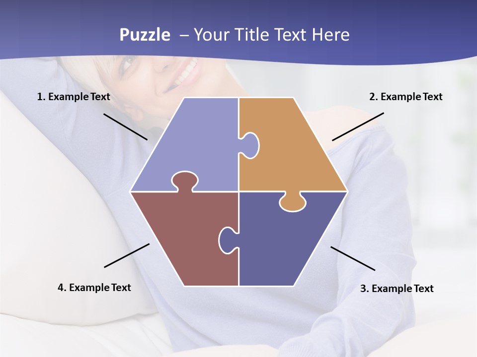 Lady Pretty Caucasian PowerPoint Template