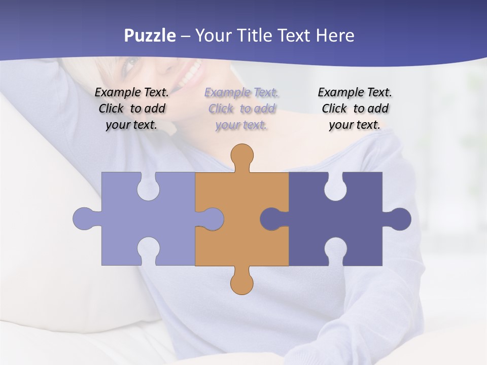 Lady Pretty Caucasian PowerPoint Template