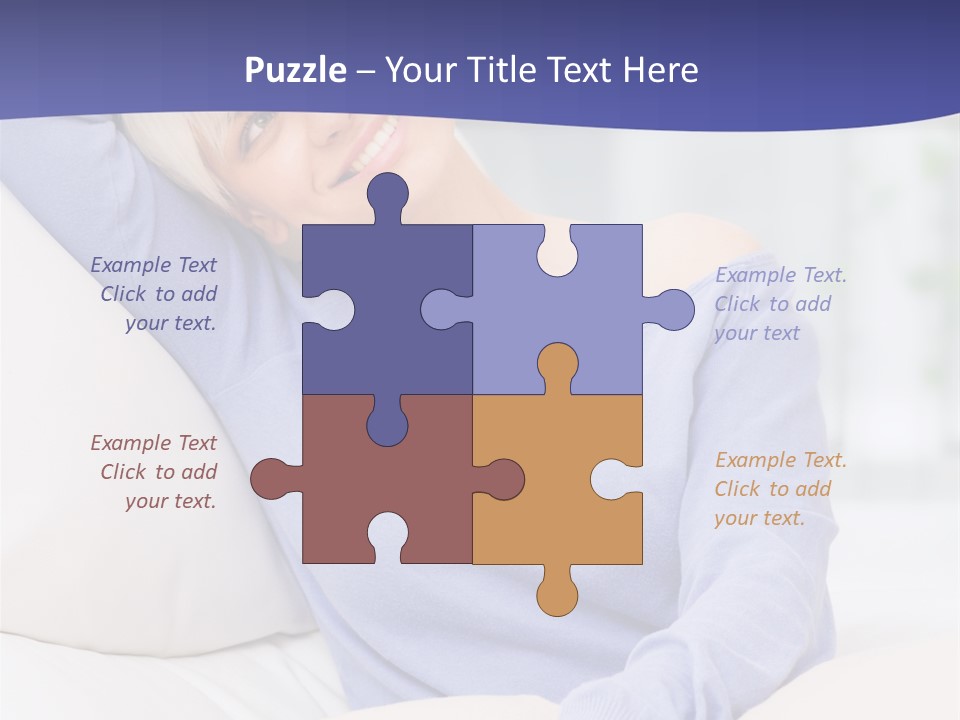 Lady Pretty Caucasian PowerPoint Template