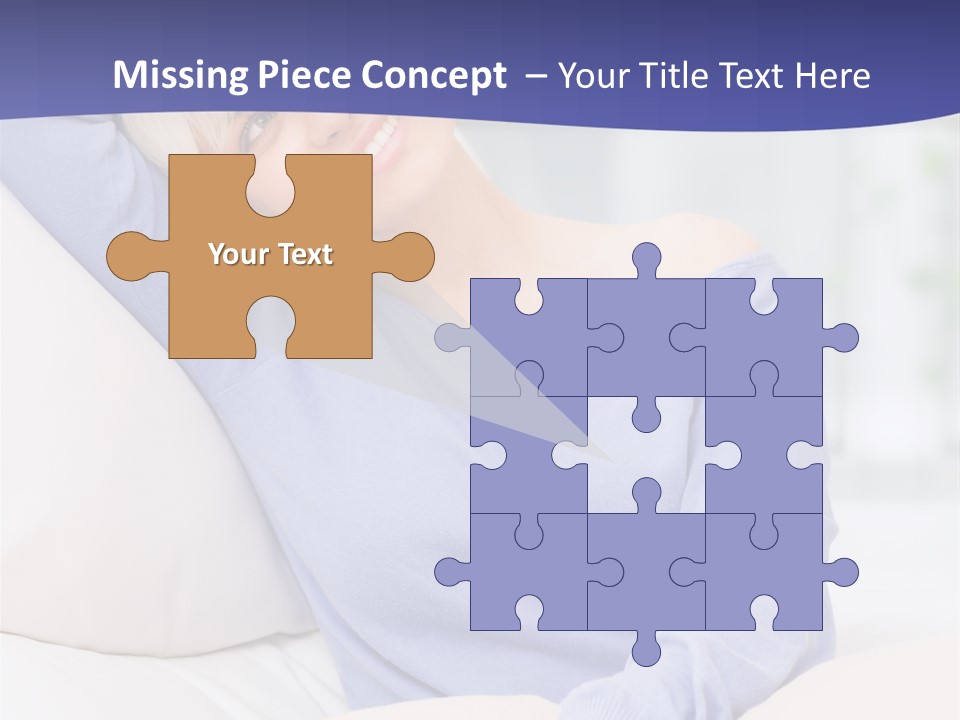 Lady Pretty Caucasian PowerPoint Template