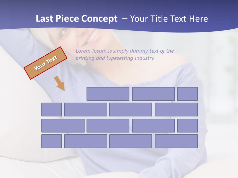 Lady Pretty Caucasian PowerPoint Template