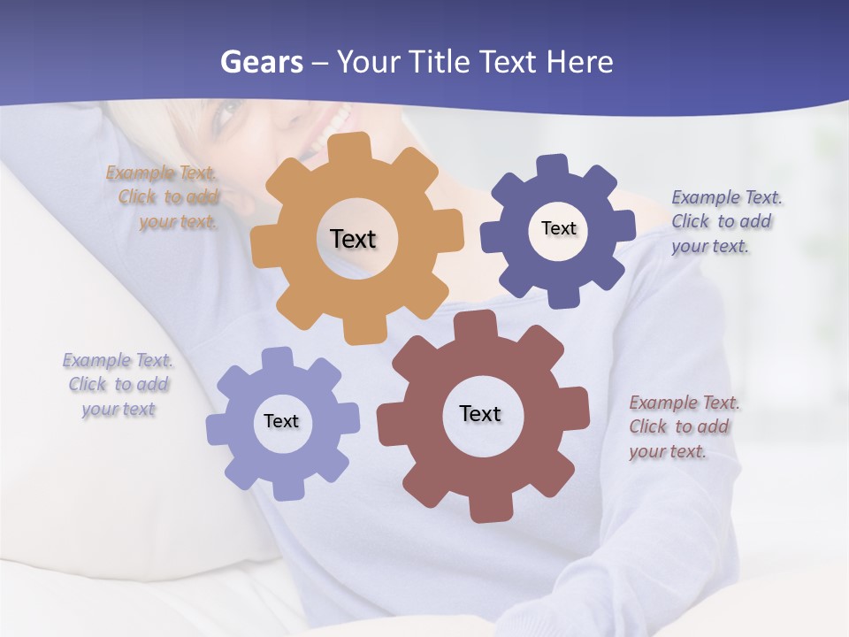 Lady Pretty Caucasian PowerPoint Template