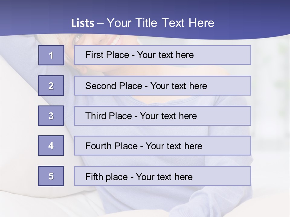 Lady Pretty Caucasian PowerPoint Template