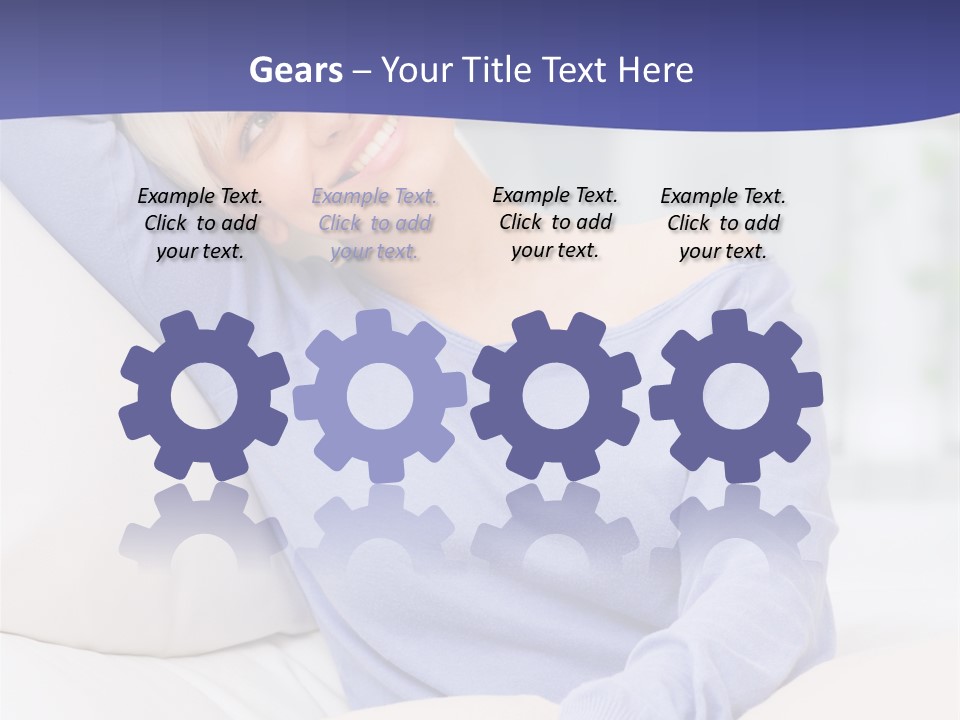 Lady Pretty Caucasian PowerPoint Template