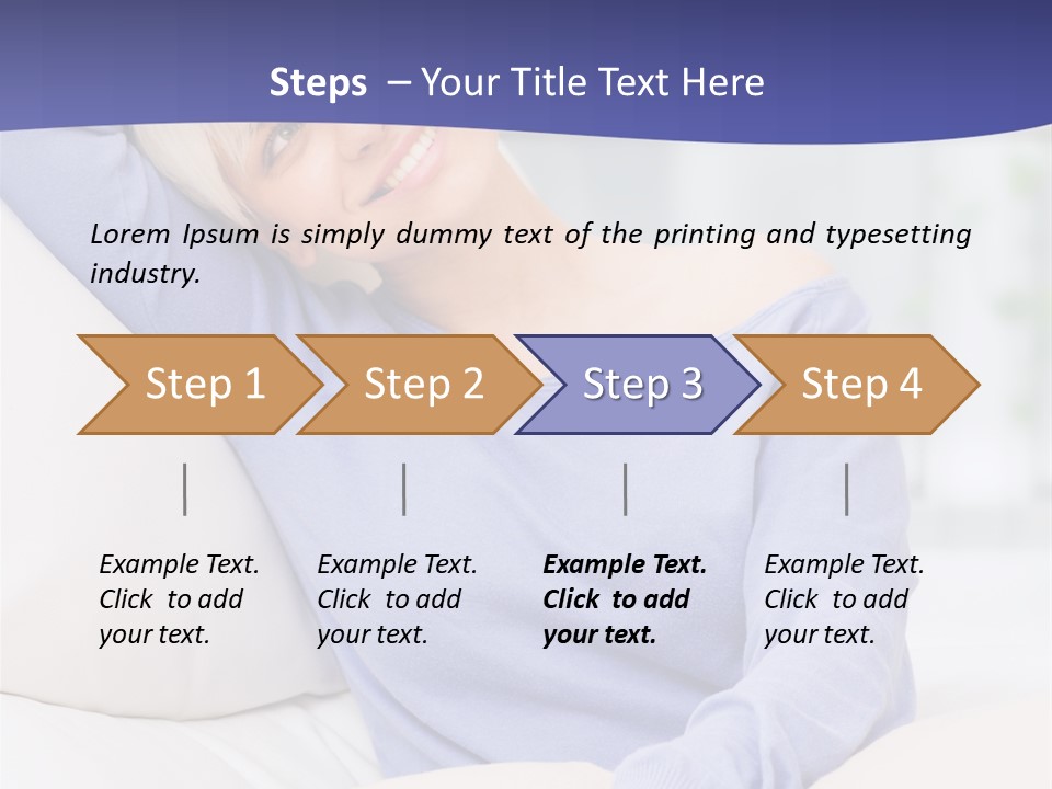 Lady Pretty Caucasian PowerPoint Template