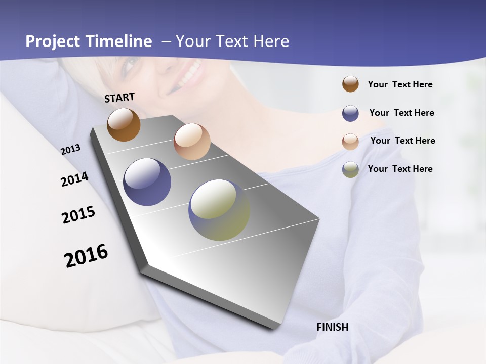 Lady Pretty Caucasian PowerPoint Template