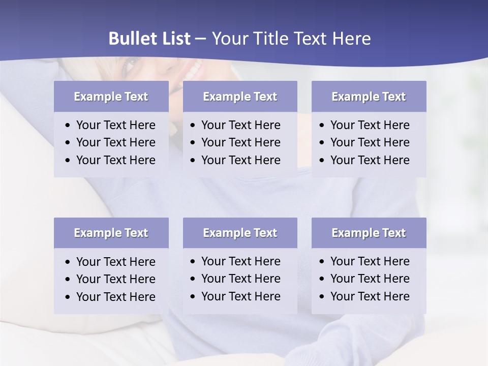 Lady Pretty Caucasian PowerPoint Template