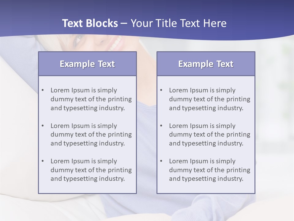 Lady Pretty Caucasian PowerPoint Template