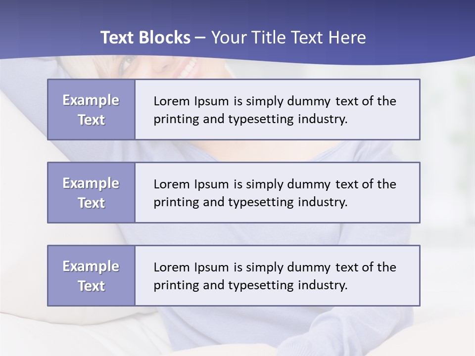 Lady Pretty Caucasian PowerPoint Template